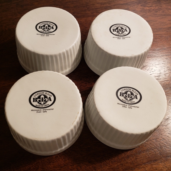 Oven Safe Ramekins Set of 4 White Cordon Bleu - Picture 6 of 8